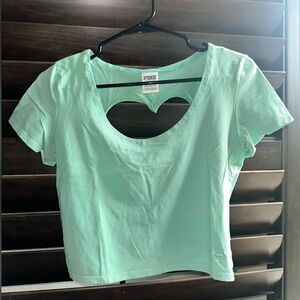 Victoria’s Secret heart open back crop T-shirt